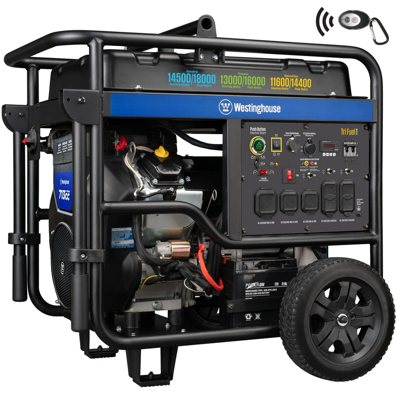 Chargez l&#39;image dans la visionneuse de la galerie, Westinghouse WGen14500TFc - Génératrice à onduleur triple carburant avec capteur de CO
